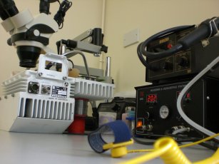 Microscope and rework area